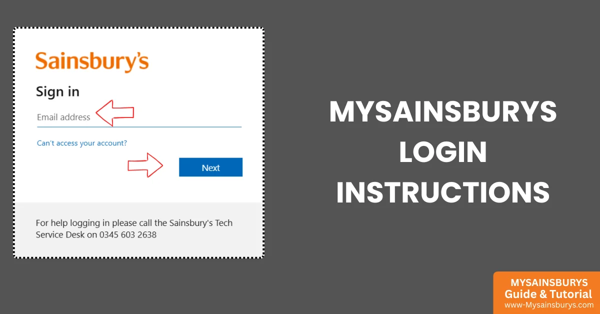 MySainsburys login instructions for first time users