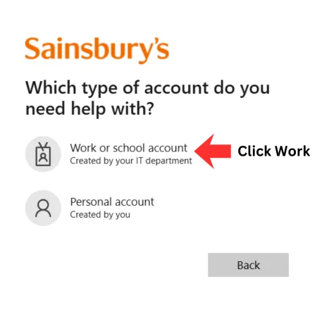 MySainsburys sign in options when account is locked
