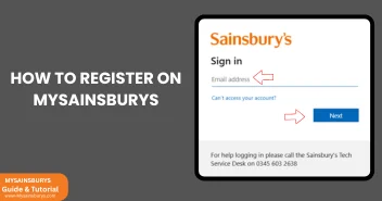How to register on MySainsburys - new starter setup guide