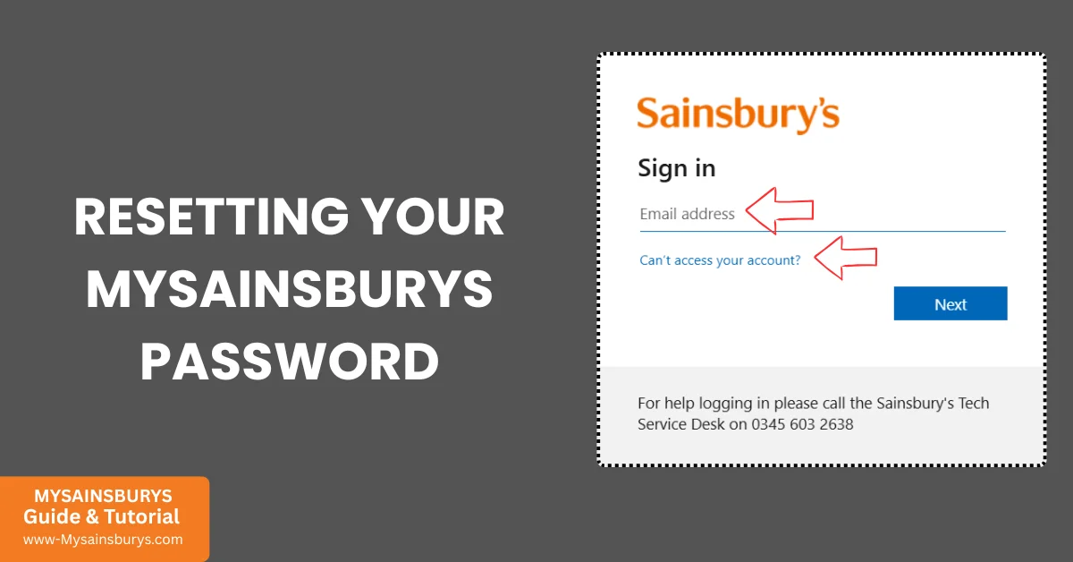 Resetting your MySainsburys password final step